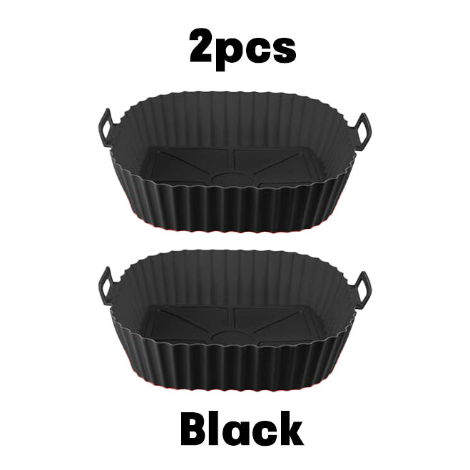 2pcs Air Fryer Silicone Liners for 3 to 5 Qt Air fryer Oven Reusable Baking Tray