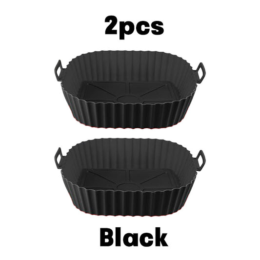 2pcs Air Fryer Silicone Liners for 3 to 5 Qt Air fryer Oven Reusable Baking Tray