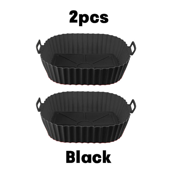 2pcs Air Fryer Silicone Liners for 3 to 5 Qt Air fryer Oven Reusable Baking Tray