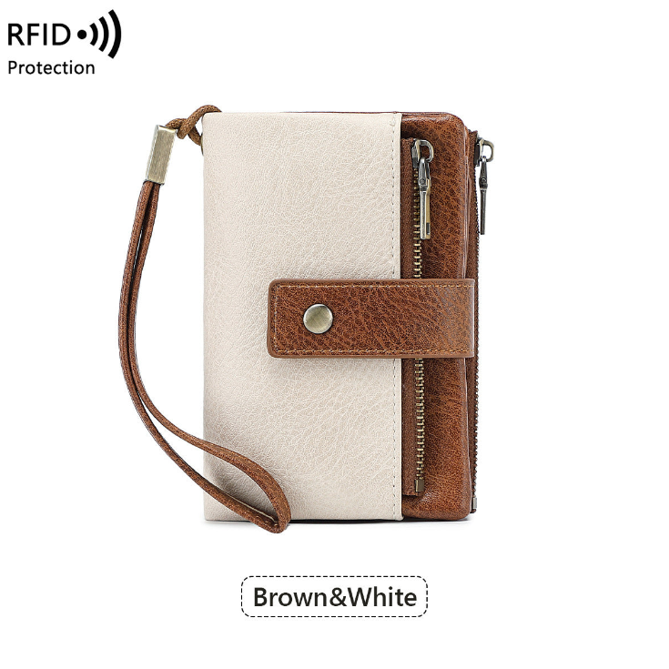 Genuine leather bi-fold card holder