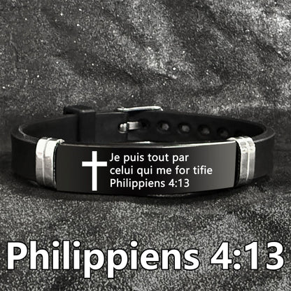 Bible Verse Inspirational Quote Cross Bracelets