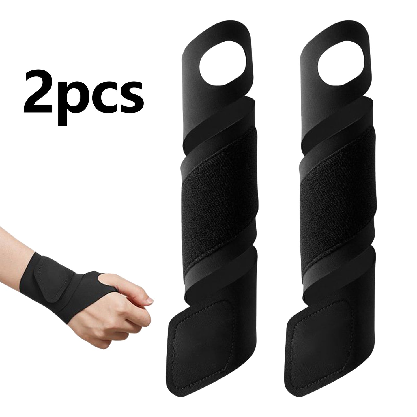 2Pcs Ultra Thin Guard for Badminton and Basketball - Adjustable Fastener Tape Wristband for Sprains and Tendonitis Relief