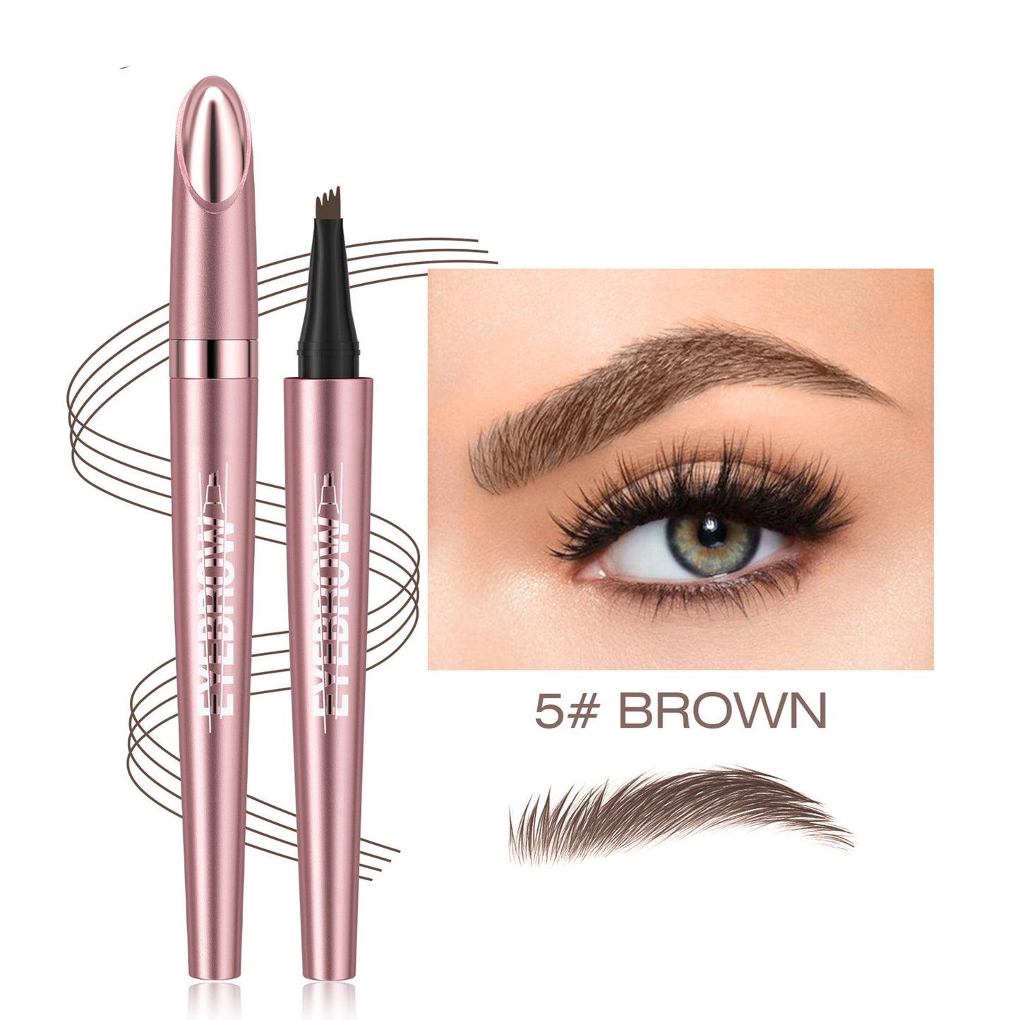 3pcs Waterproof Microblading Eyebrow Pencil Set- 4 Tips for Realistic Hair Strokes