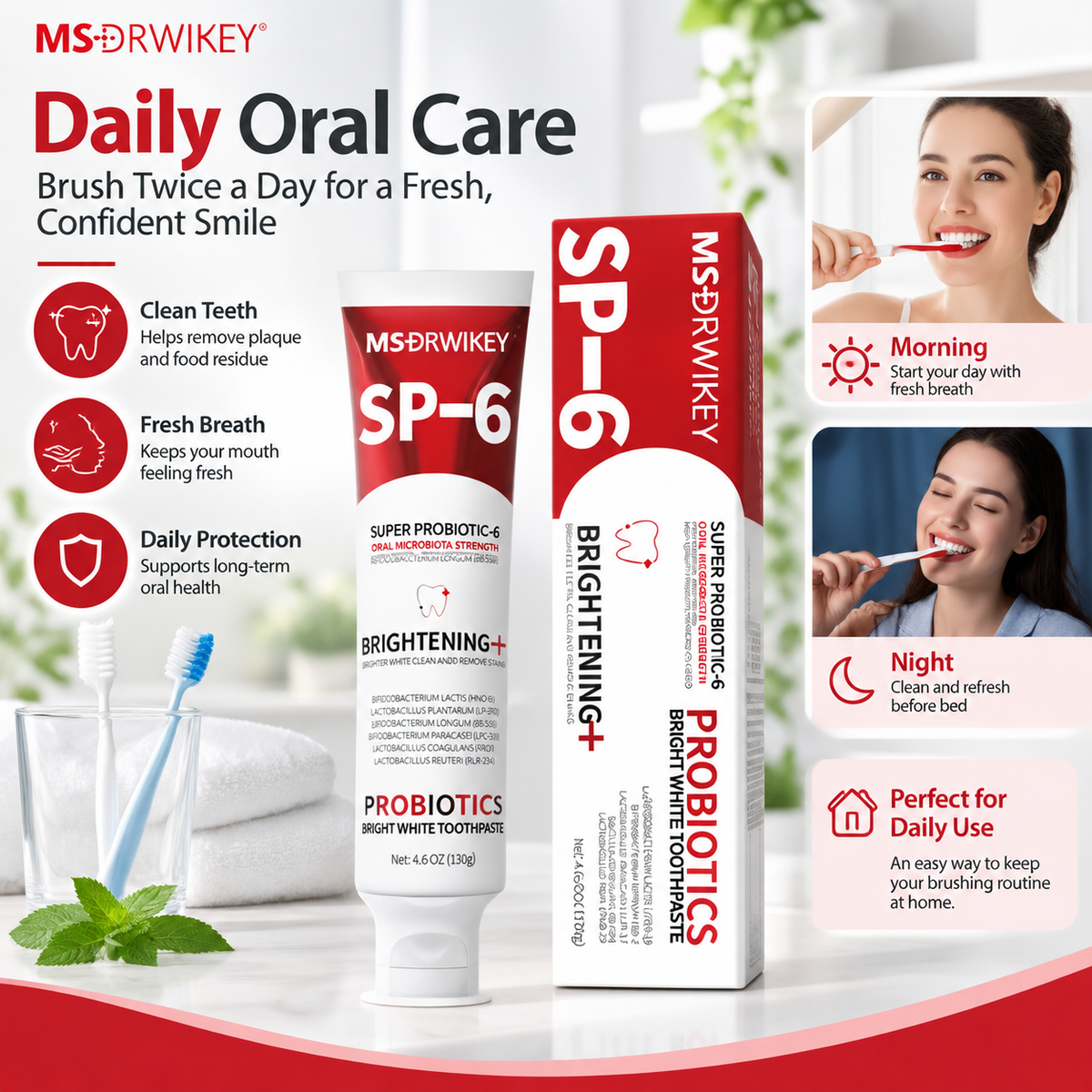 SP-6 Probiotic Toothpaste - Ms-drwikey Oral Care Self Care Products for Gum Health
