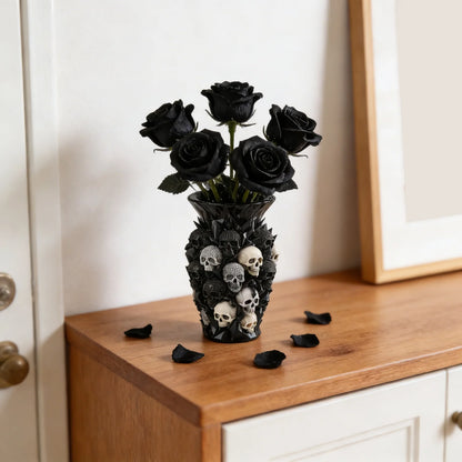 Gothic Skull Vase Decorative Ornament Craft For Home Garden