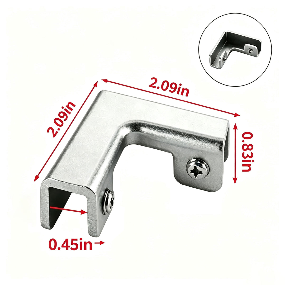 Aluminum Alloy Tile Clamp Bracket, 90/180 Degree Corner Support Holder for 8-10mm Glass/Tile Panel