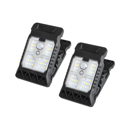 Motion Sensor Solar Lights 2-Pack, Waterproof Outdoor Wall Lamps with Human Body