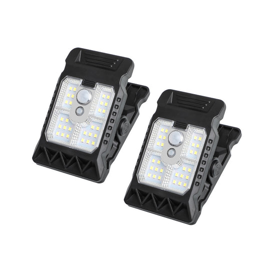 Motion Sensor Solar Lights 2-Pack, Waterproof Outdoor Wall Lamps with Human Body