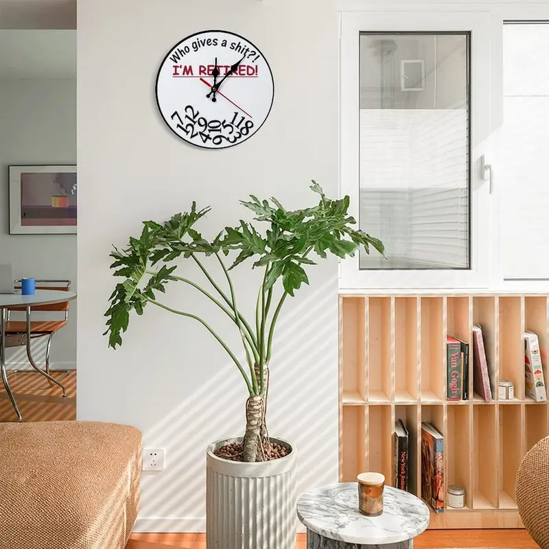 Retirement Humorous Quote Wall Clock