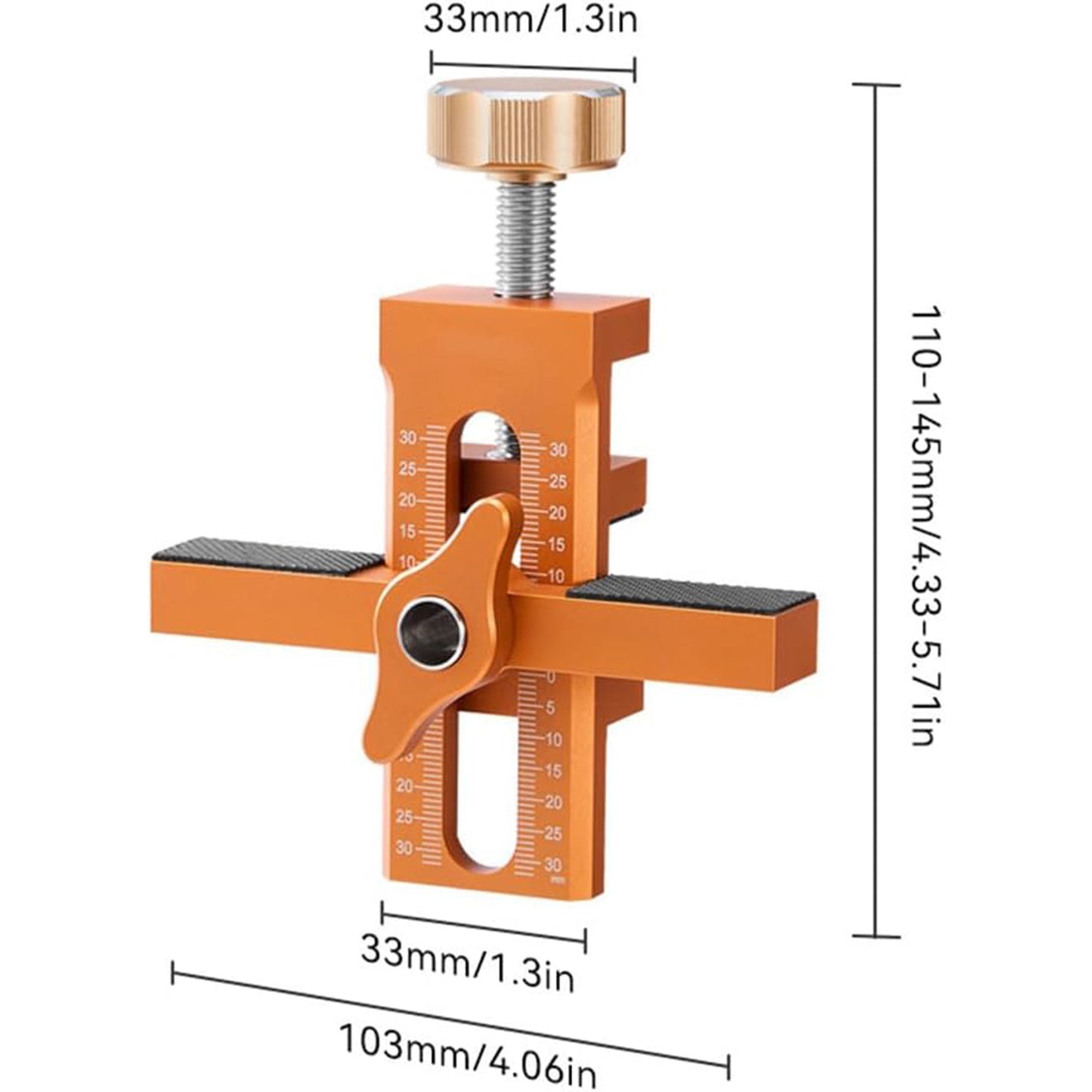 Cabinet Door Positioning Tool, Adjustable Length Mounting Jig