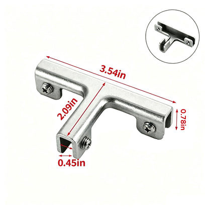 Aluminum Alloy Tile Clamp Bracket, 90/180 Degree Corner Support Holder for 8-10mm Glass/Tile Panel