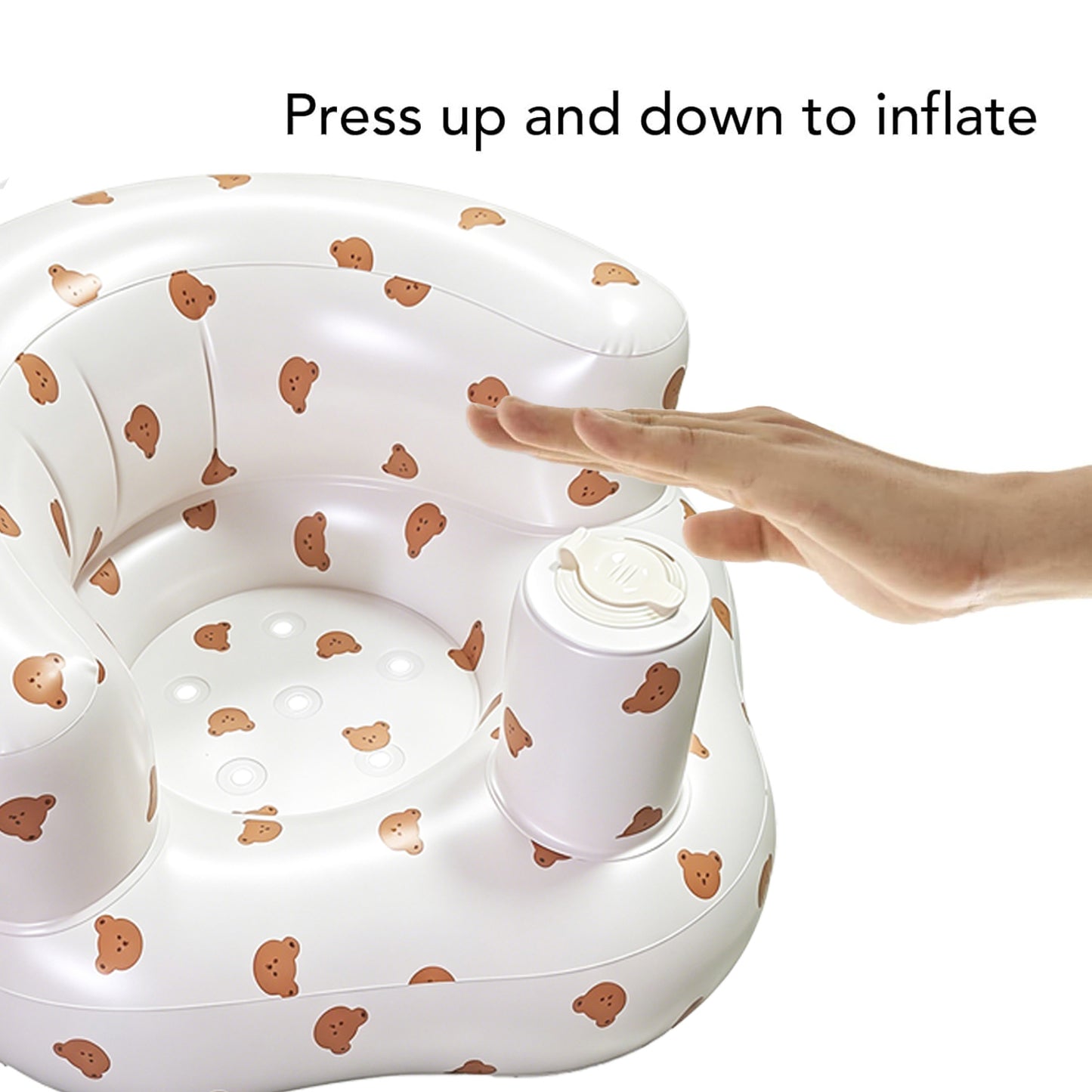 Inflatable Baby Seat - Built in Air Pump for Babies 3-36 Months