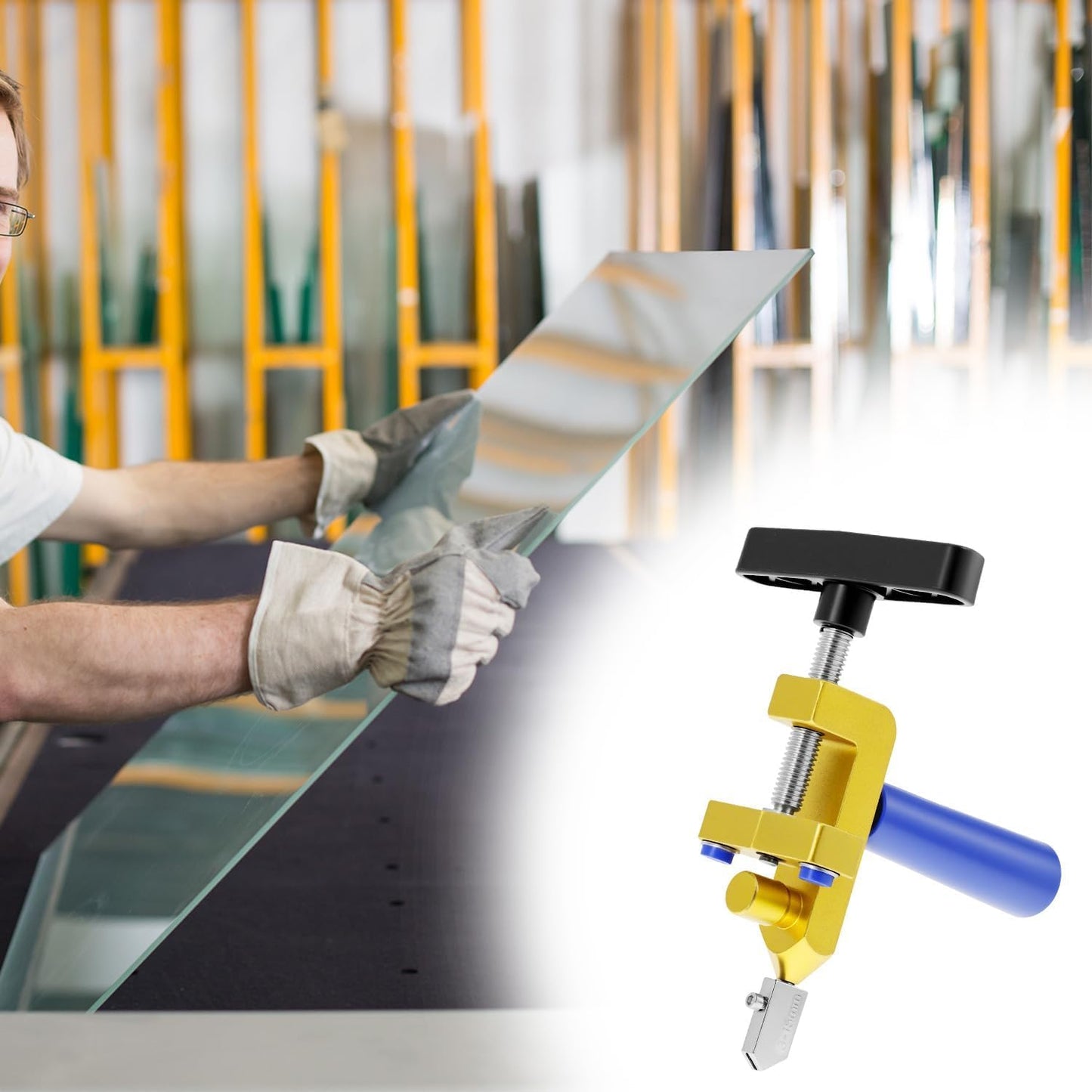 2 in 1 Aluminum Alloy Manual Tile Glass Cutter Tool Kit