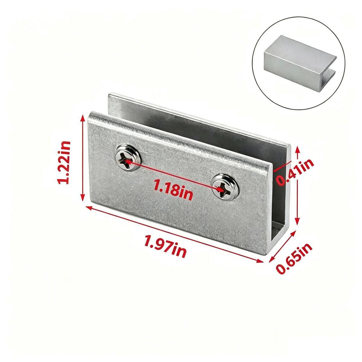 Aluminum Alloy Tile Clamp Bracket, 90/180 Degree Corner Support Holder for 8-10mm Glass/Tile Panel