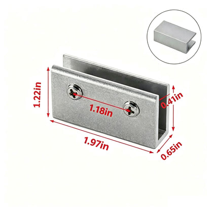 Aluminum Alloy Tile Clamp Bracket, 90/180 Degree Corner Support Holder for 8-10mm Glass/Tile Panel