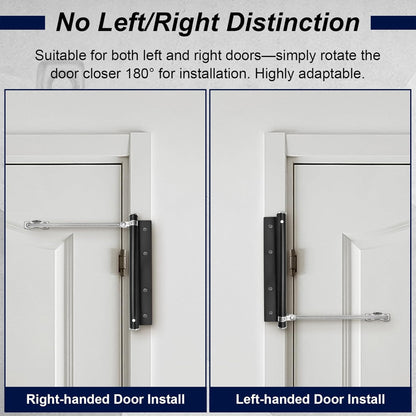 Adjustable stainless steel lightweight automatic door closer