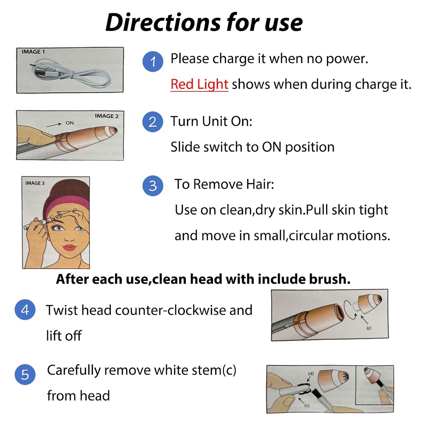 Flawless Touch Electric Eyebrow Razor for Women - Instant, Painless Hair Remover with Built-in LED Light
