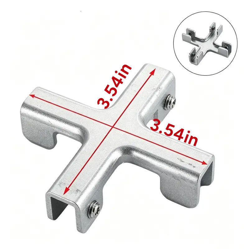 Aluminum Alloy Tile Clamp Bracket, 90/180 Degree Corner Support Holder for 8-10mm Glass/Tile Panel