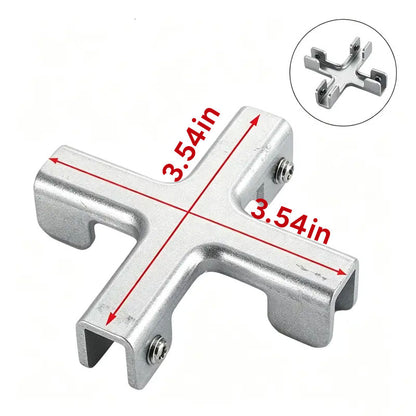 Aluminum Alloy Tile Clamp Bracket, 90/180 Degree Corner Support Holder for 8-10mm Glass/Tile Panel