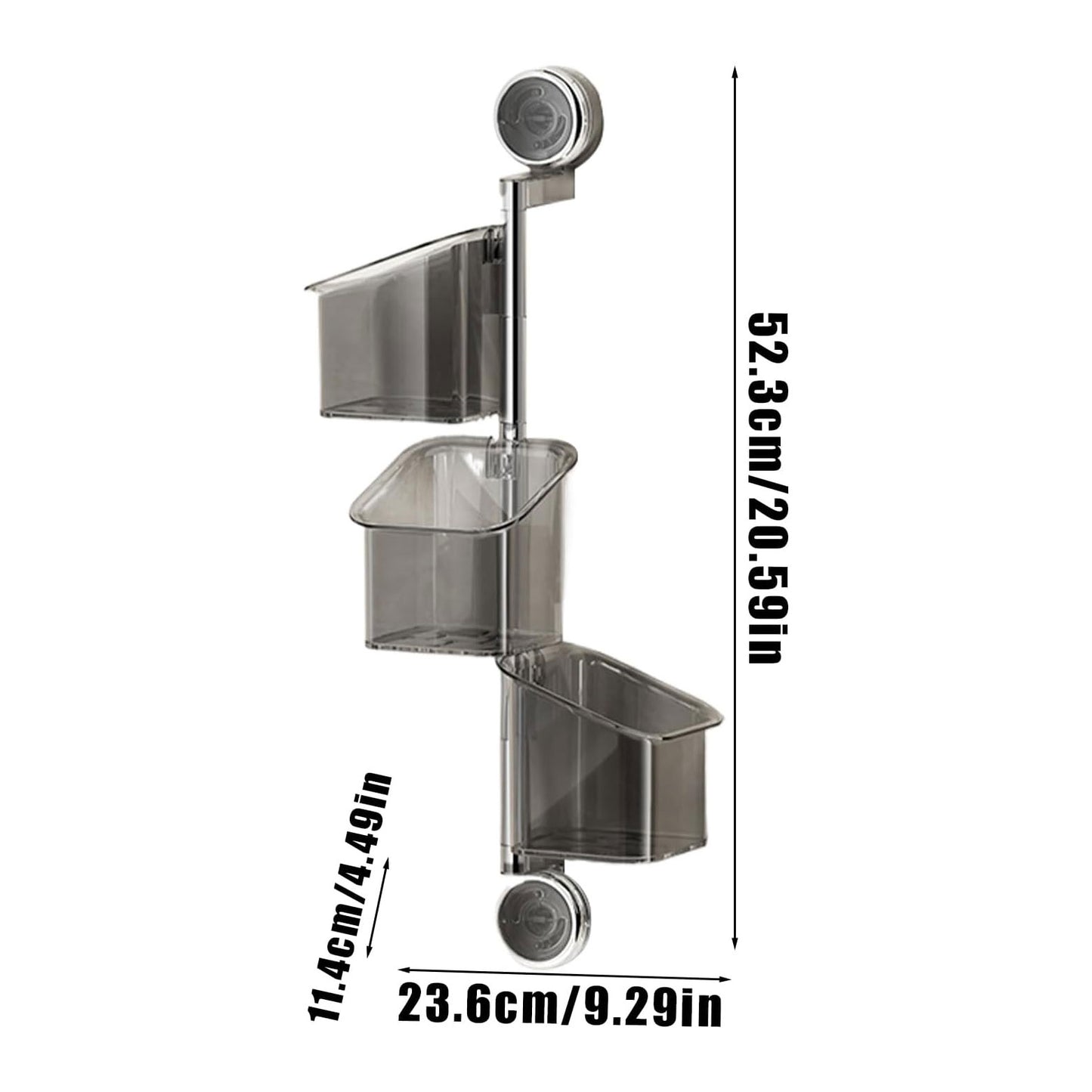 Wall-Mounted Suction Cup Rotating Organizer