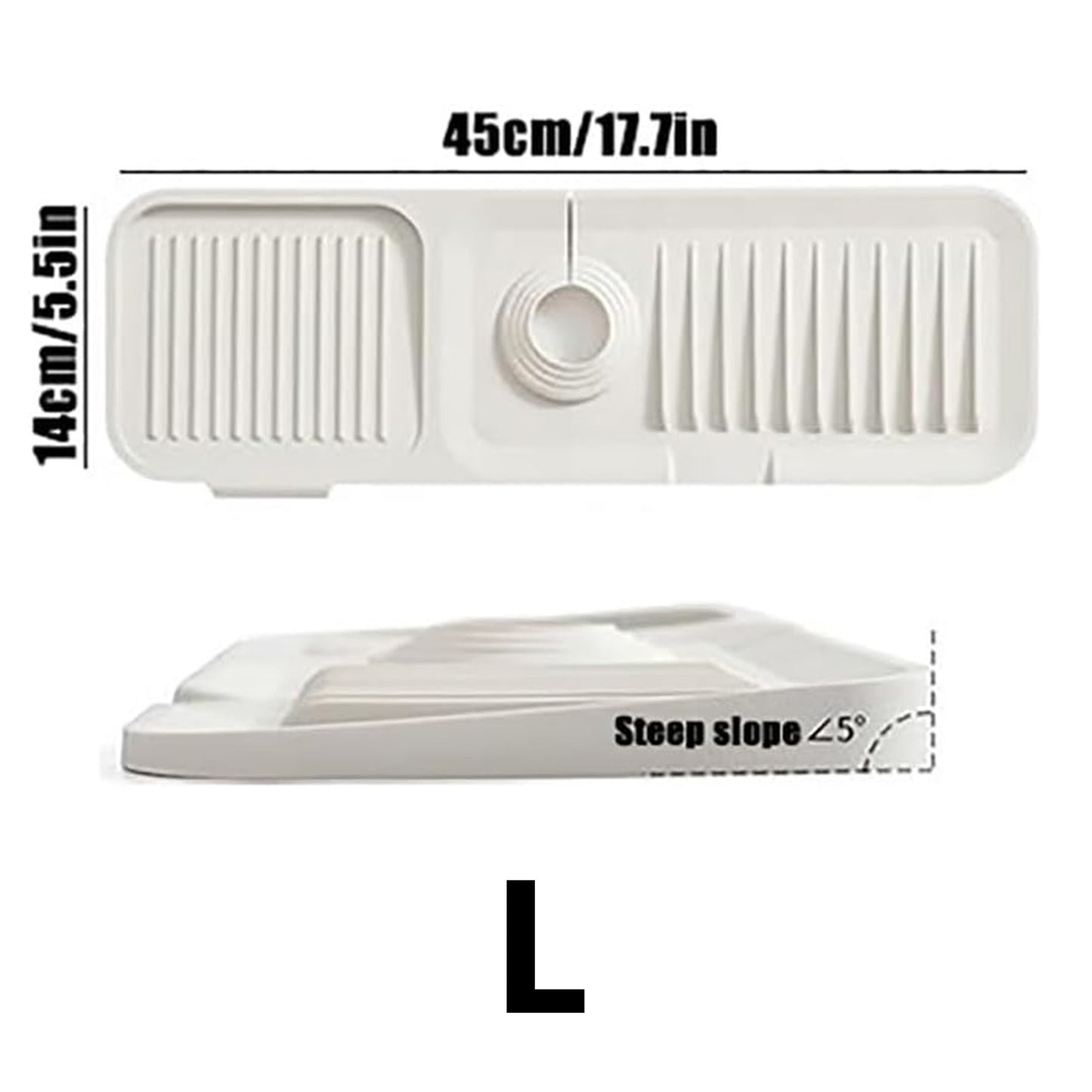 Silicone Sink Drip Mat,Cuttable Drip Mat,Suitable for Most Faucets