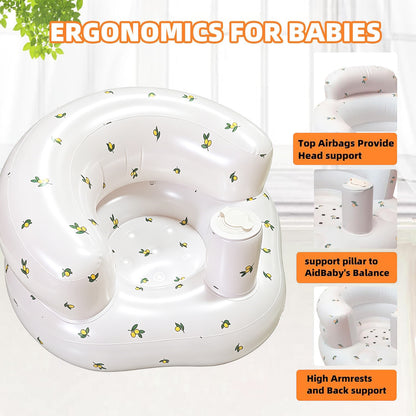 Inflatable Baby Seat - Built in Air Pump for Babies 3-36 Months