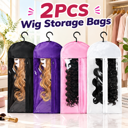 2 Pack Wig Storage Bags with Hangers