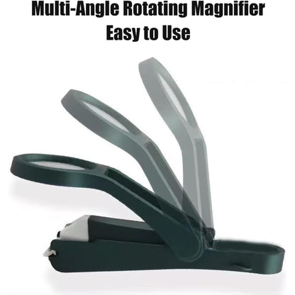 2pcs 2.5X Magnifying Nail Clippers in Multiple Angles for The Seniors
