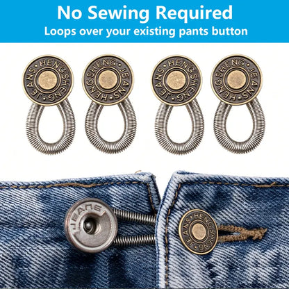 14 Pcs Premium Button Extenders for Jeans & Pants - Universal Fit for Tight Waistlines