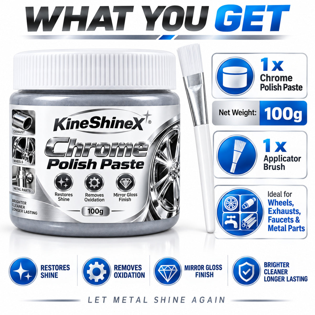 Silver Chrome Polishing Paste