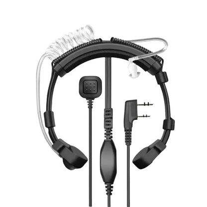Walkie Talkie Air Duct Headset Throat Vibration Control Earpiece Noise Canceling Security for UV-32/UV82/UV-9R/UV-5R/UV-5R Mini/T20/17M Two Way Radio Noise Reduction Headset