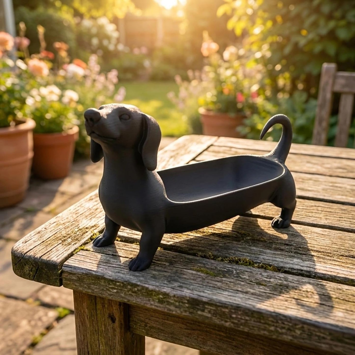 Dachshund-Shaped Jewelry Tray – Desktop Organizer & Ornament for Pet Lovers