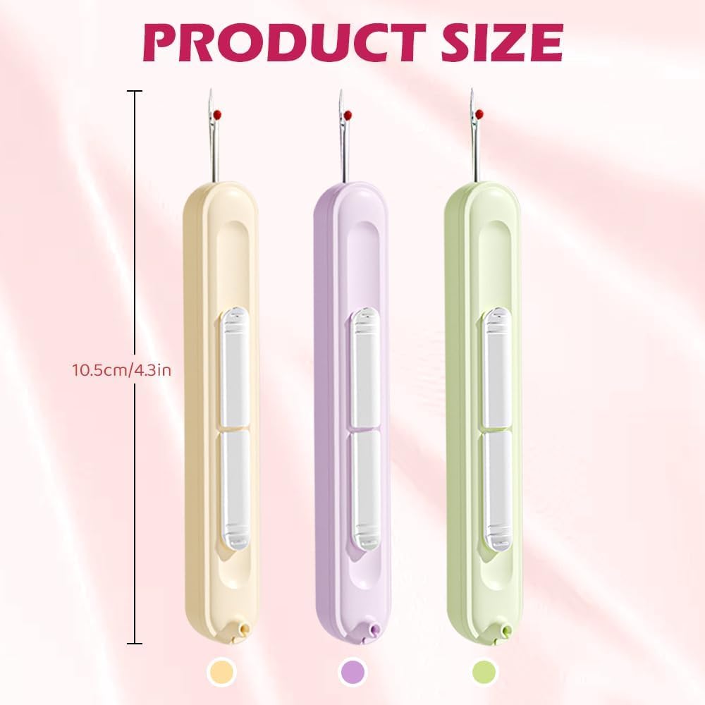 2PCS Upgraded 2 in 1 Automatic Needle Threaders Seam Ripper