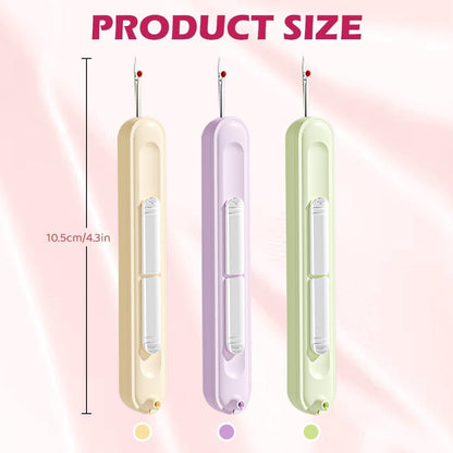 2PCS Upgraded 2 in 1 Automatic Needle Threaders Seam Ripper