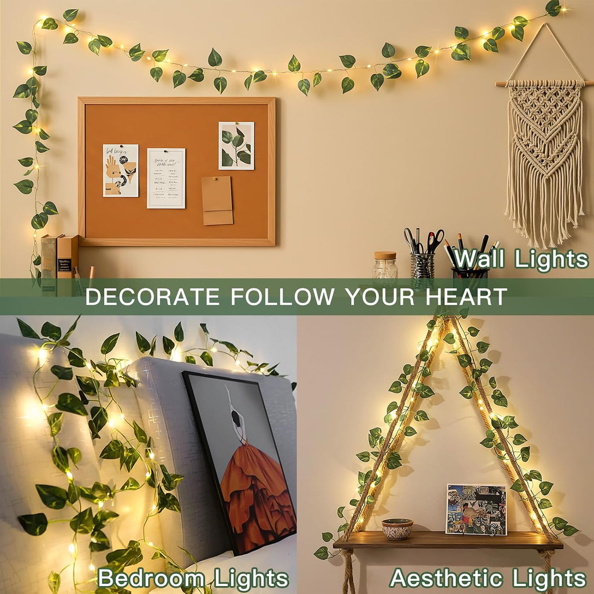 33Ft Vines with Lights Battery Operated