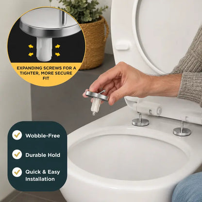 2 Counts Universal Toilet Seat Expansion Screw Bolts