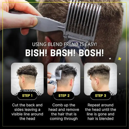 4-Piece Self Haircut Trimming Set with Adjustable Silicone Guide Band