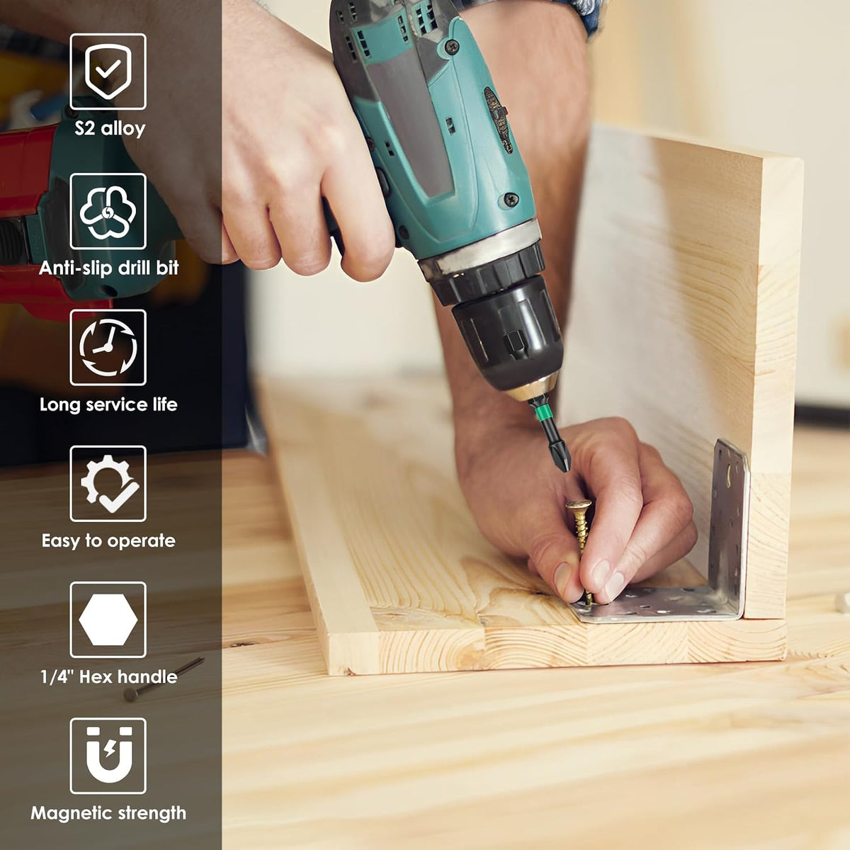 18-Piece Magnetic Phillips Drill Bit Set