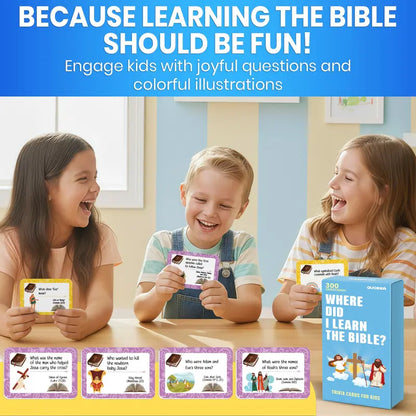 Bible Trivia Portable Card Game Set - 300 Engaging Questions
