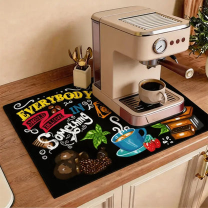 1 Count Non-Slip Coffee Machine Kitchen Countertop Placemat