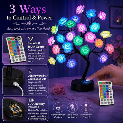 LED Rose Tree Light with Remote Control