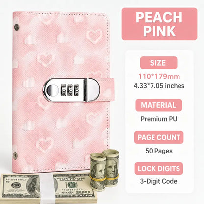 A6 Polyurethane Savings Binder with 3-Digit Resettable Password Lock