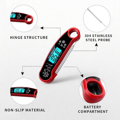 Digital Instant Read Food Thermometer for Cooking & Grilling