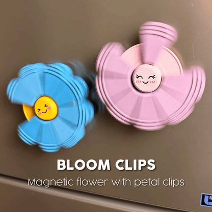Magnetic Floral Ornament with Petal Clip Spinning Toy