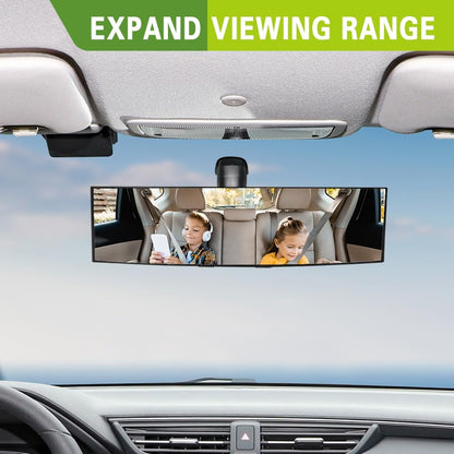 Panoramic Rear View Mirror, 12 Inch Wide Angle Clip On Mirror