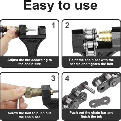 Chain Breaker #420-530, Heavy Duty Chain Breaker Riveting Tool