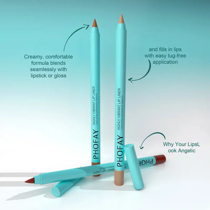 8-Piece Matte, Waterproof, Long-Lasting Lip Liner Set