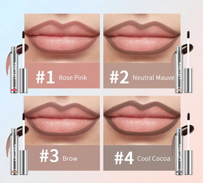 4Pcs Peel off Lip Liner Stain, Lip Gloss Lip Tint Set