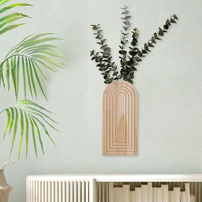 Wooden Wall Shelf for Dried Flowers and Greenery