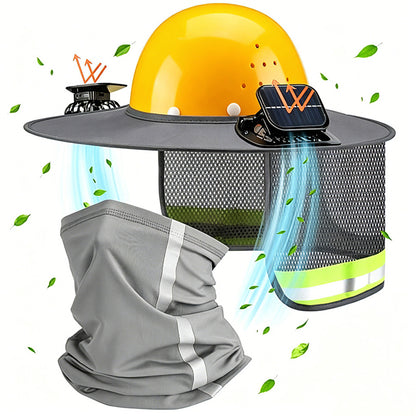 Solar-Powered Fan Safety Helmet